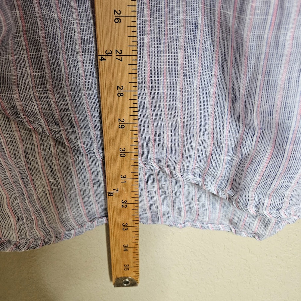 CP Shades Linen Striped Teton Tunic Shirt Blue Pink White Size‎ XS - Picture 9 of 10